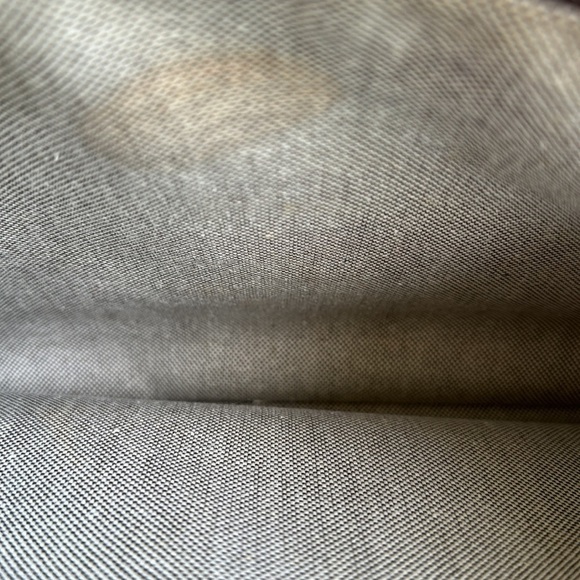 Y2K Dooney & Bourke DB Logo Double Handle Tote Brown Fabric Leather Accents - Picture 7 of 16